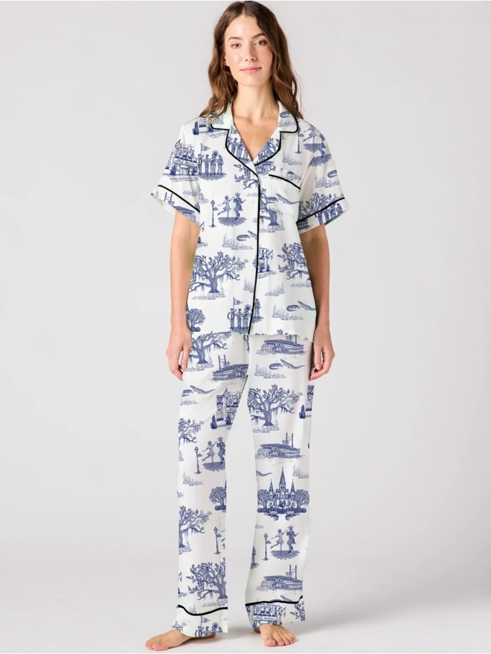 New Orleans Toile Pajama Set